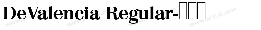DeValencia Regular字体转换